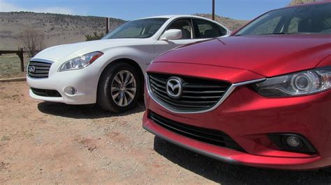 2014 Mazda6 vs Infiniti M35 Hybrid Technology Mashup Review - YouTube