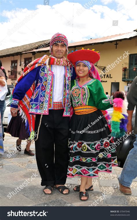 Cusco Peru - September 5: Peruvian Dancers In Traditional Clothing From ...