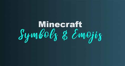 507+ Minecraft Symbols ツ & Emojis ☻(Copy/Paste) | 2024