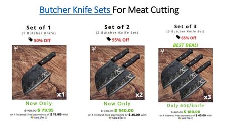 Butcher Knife Sets For Meat Cutting