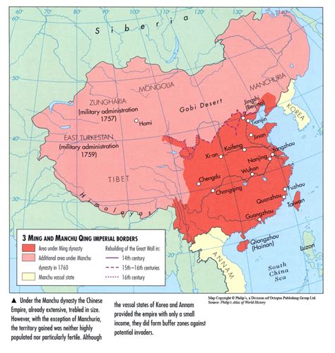 (1360s-1760) Ming and Manchu Qing Imperial Borders | Geography map, Historical geography ...