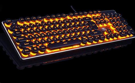 Amazon.in: Buy TheThousandStore Backlit Round Keys Ergonomic Mechanical Gaming Keyboard (Black ...