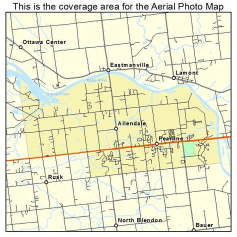 Aerial Photography Map of Allendale, MI Michigan