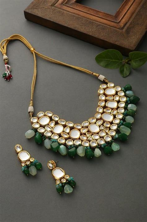 Multicolour Kundan Inspired Necklace Set/kundan Necklace/kundan ...