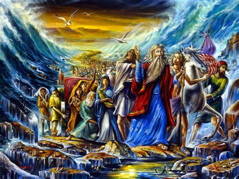 Moses Leads the Exodus From the Egypt. Jewish Painting Giclée - Etsy UK