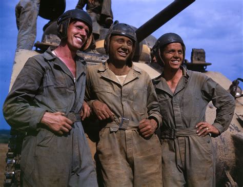 M4 Sherman Tank Crew. Fort Knox, 1942. Original Color Photograph. [1200 x 975] : r/HistoryPorn