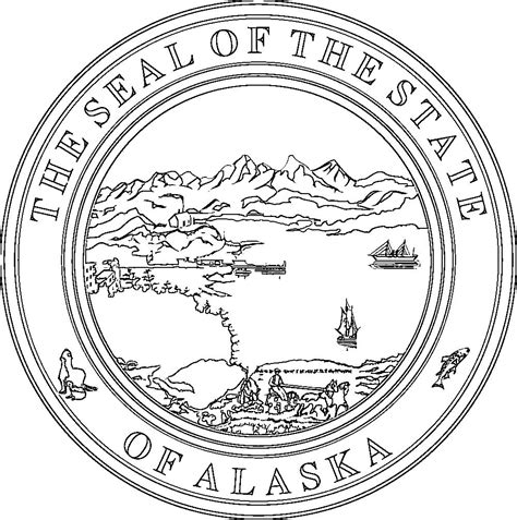 Alaska State Flag Coloring Page Boringpop | The Best Porn Website