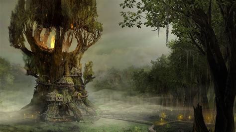 fantasy Art, Forest, Drawing, Digital Art Wallpapers HD / Desktop and Mobile Backgrounds