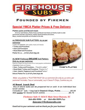 Firehouse Subs Menu With Prices Pdf - Fill Online, Printable, Fillable, Blank | pdfFiller