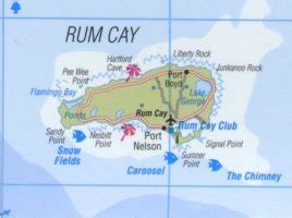 Map of Rum Cay, Bahamas