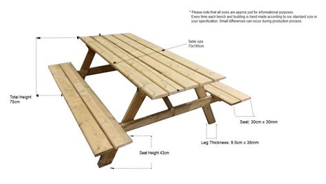 6ft Picnic Benches. Timber Picnic Benches for Sale. Garden Tables