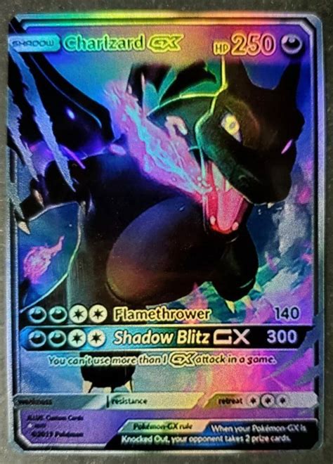 Exotic Pokemon Shiny Charizard Collectible Trainer rare Holo | Etsy