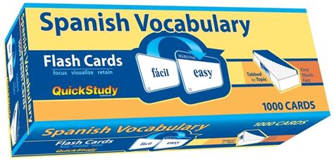 Spanish Vocabulary Flash Cards