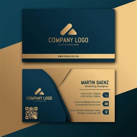 Free Vector | Gold foil business card template | Modern business cards, Business card mock up ...