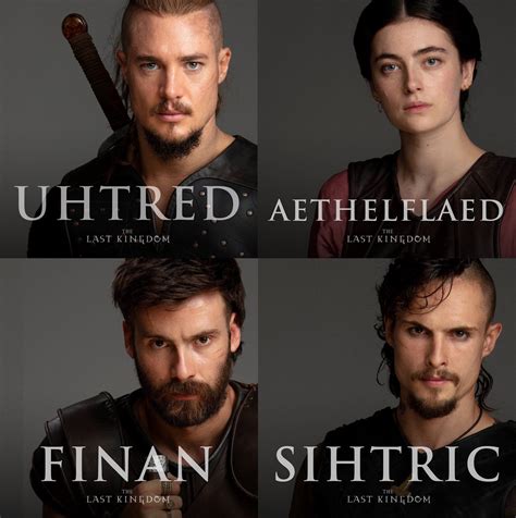 Official cast portraits for The Last Kingdom Season 4: Alexander Deymon as Uhtred, Millie Brady ...