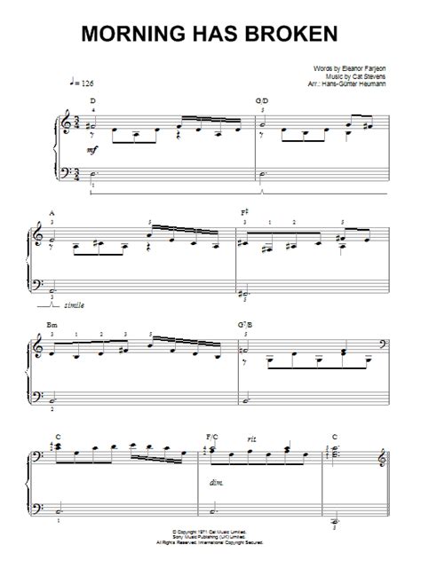 Morning Has Broken | Sheet Music Direct