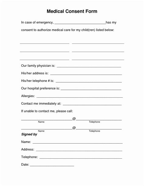 Medical Procedure Consent Form Template