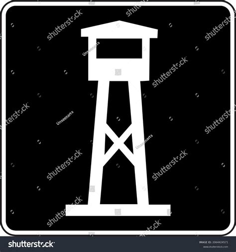 Watchtower Sign Vector Black Color Stock Vector (Royalty Free ...