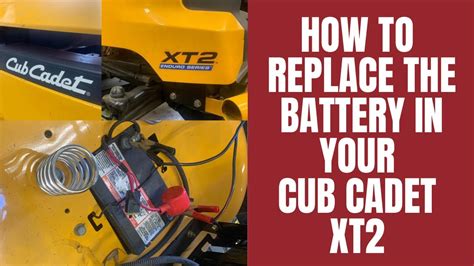 Cub Cadet XT2 Battery Replacement - YouTube