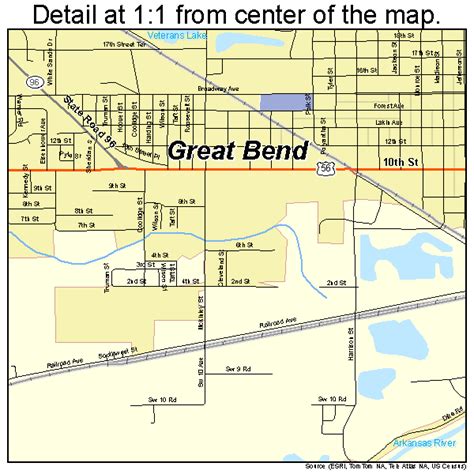 Great Bend Kansas Street Map 2028300