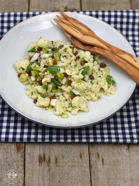 Blumenkohl-Salat mit Kapern, Cashew & Rosinen - SANDDORN & SEEGRAS