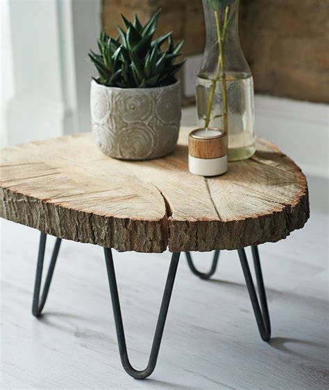 DIY Tree Slab Coffee Table | Diy coffee table, Coffee table upcycle, Decorating coffee tables