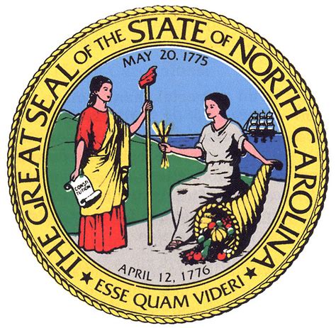 NC Seal - Color | The North Carolina State Seal. | By: State Archives ...