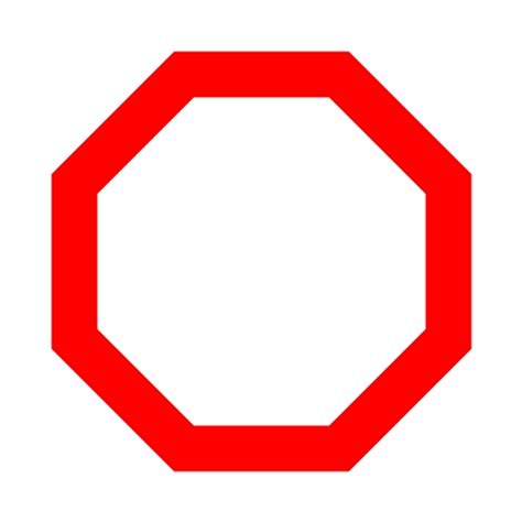 Red octagon outline icon - Free red octagon outline icons - ClipArt Best - ClipArt Best