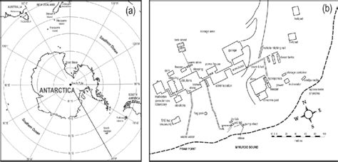 Location map of (a) Scott Base in Antarctica and (b) the general map of... | Download Scientific ...