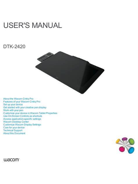 WACOM CINTIQ PRO 24 PEN USER MANUAL Pdf Download | ManualsLib