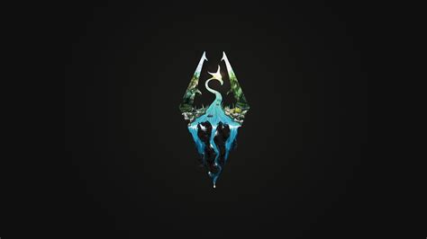 logo, The Elder Scrolls V: Skyrim, Video Games, Minimalism Wallpapers ...