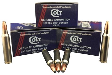 Colt Ammo Defense 223 Rem/5.56 NATO 64 GR BTHP 20 Bx/ 50 Cs | Centennial Gun Club