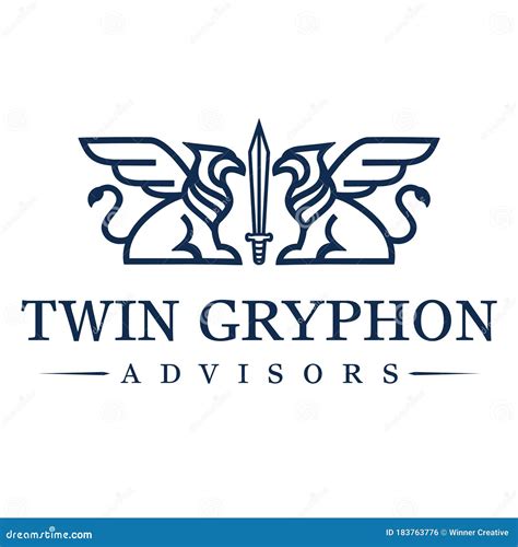 Gryphon Logo Design stock vector. Illustration of icon - 183763776