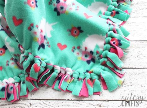 How to Make a Tie Blanket from Fleece - Cutesy Crafts | Fleece tie ...