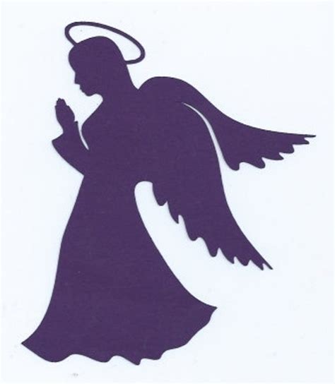 Praying angel silhouette