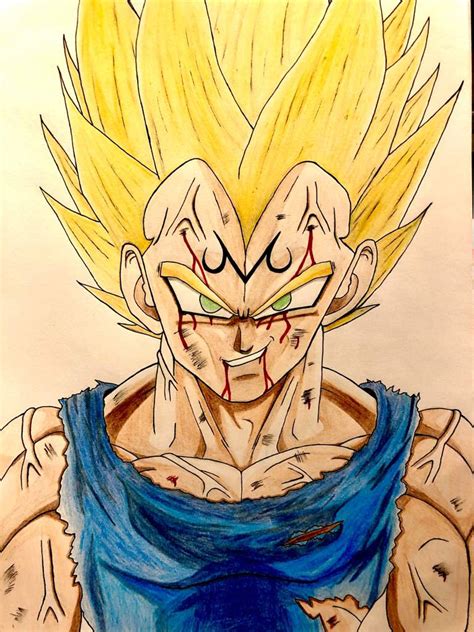 My drawing of “Majin vegeta” | DragonBallZ Amino