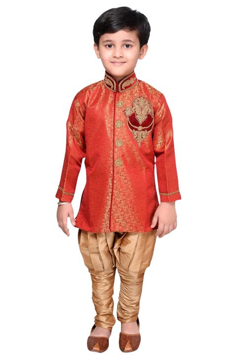 "Boys Indo Western Sherwani Kurta Pajama Bollywood Party 2 Pcs Set ...