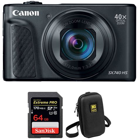 Canon PowerShot SX740 HS Digital Camera with Accessories Kit