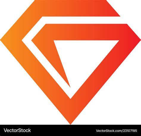 Diamond initial company logo Royalty Free Vector Image