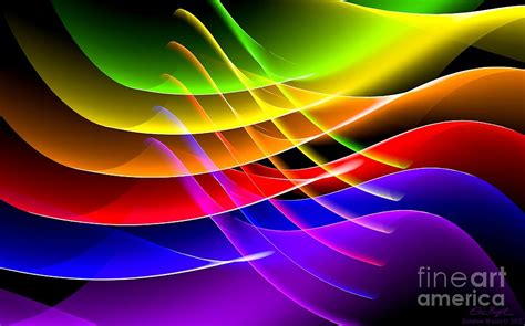 Rainbow Waves Digital Art by Eric Nagel