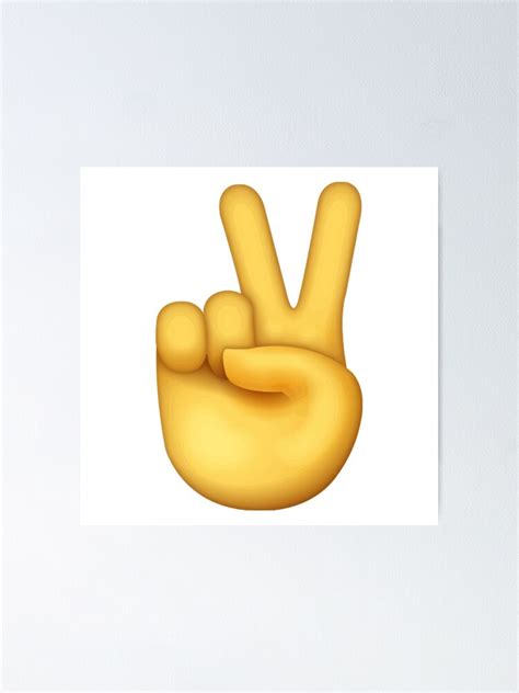 "peace sign emoji" Poster for Sale by emswim07 | Redbubble