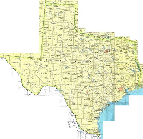 Texas Map Cities Towns