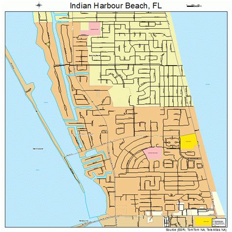 Indian Harbour Beach Florida Street Map 1233450