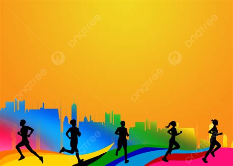 Colorful Silhouette Sports Background, Abstract, Geometric, Health Background Image And ...