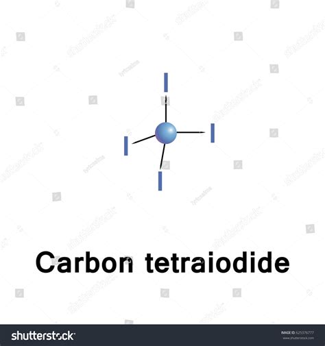 Carbon Tetraiodide Tetrahalomethane Molecular Formula Ci4 Stock Vector (Royalty Free) 625376777 ...