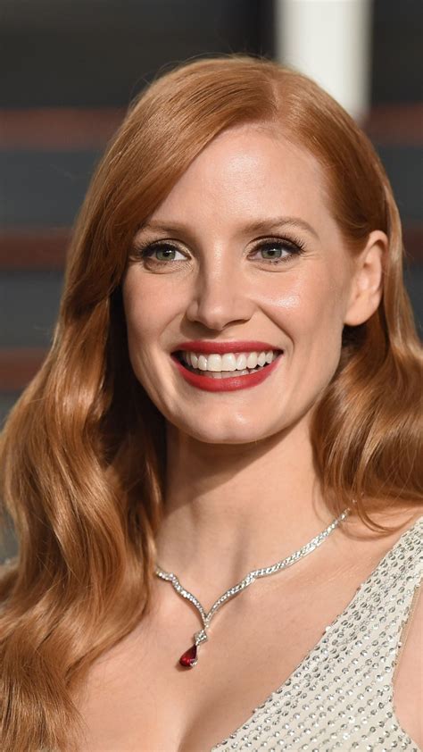 Download 1080x1920 wallpaper smile, pretty, jessica chastain, samsung galaxy s4, s5, note, sony ...