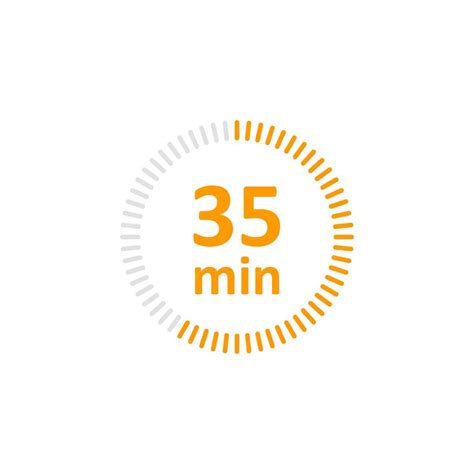 Premium Vector | Clock icon vector illustration timer sign 35 min on ...