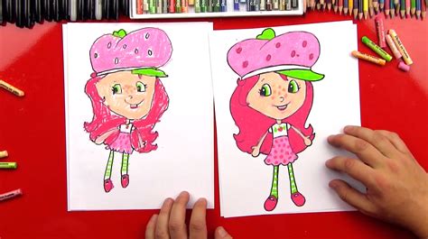 How To Draw Strawberry Shortcake - Art For Kids Hub