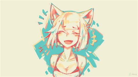 Girl with fox ears anime artwork HD wallpaper | Wallpaper Flare