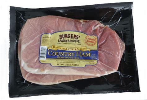 Burger's Smokehouse Boneless Center Slices Country Ham, 12 Oz - Kroger